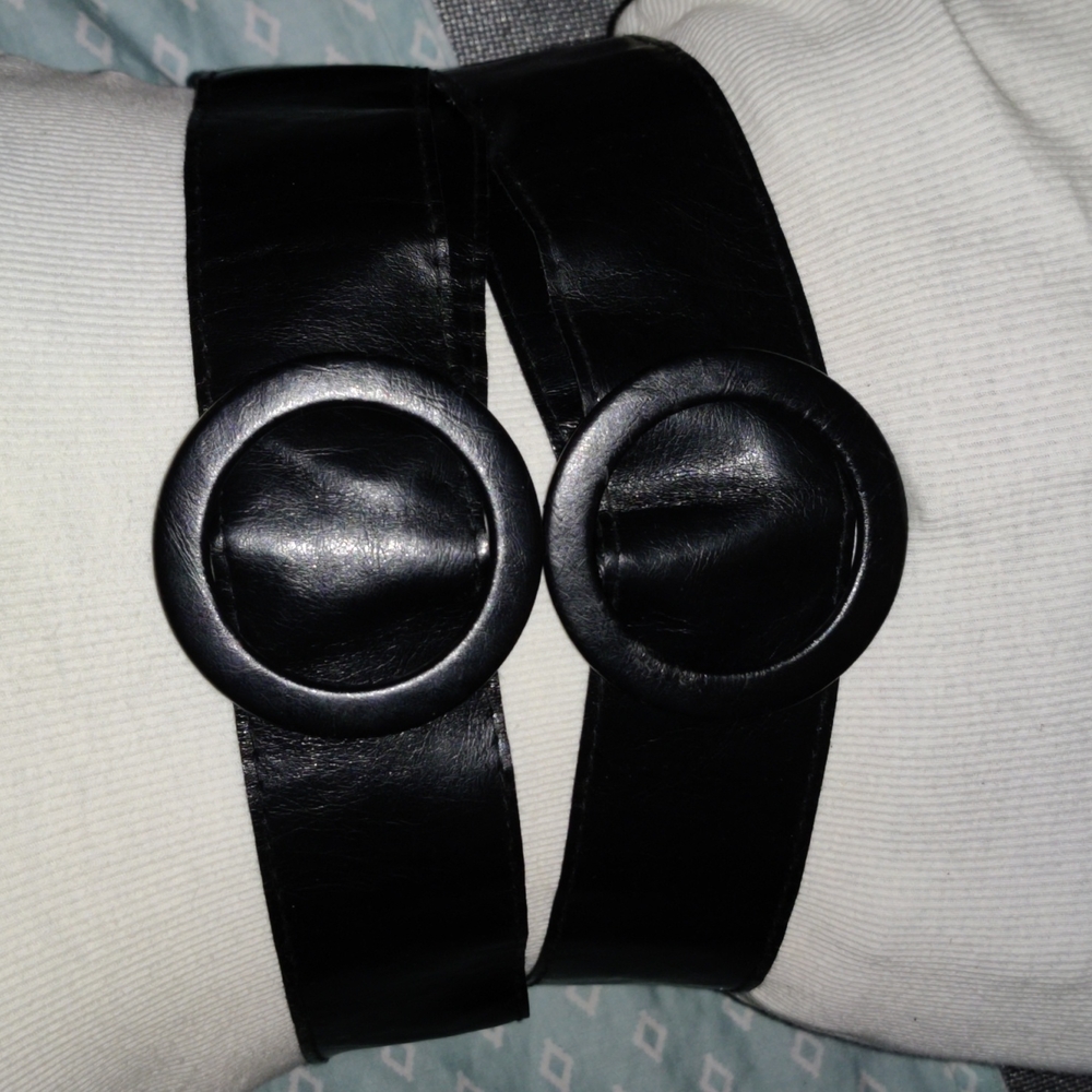 Bundle of twin Faux Leather Waist Belts